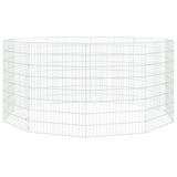 Vidaxl animal enclosure 10 panels 54x80 cm galvanized iron