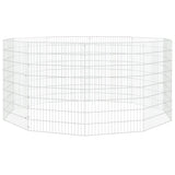 Enceinte animale vidaxl 10 panneaux 54x80 cm fer galvanisé