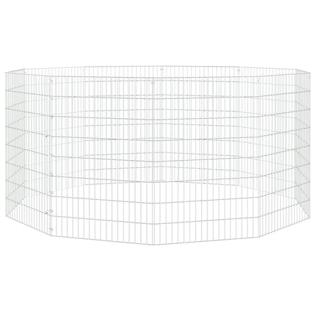 Enceinte animale vidaxl 10 panneaux 54x80 cm fer galvanisé