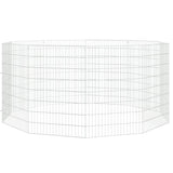 Vidaxl Animal Enclosure 10 pannelli 54x80 cm Galvanizzato