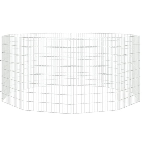 Enceinte animale vidaxl 10 panneaux 54x80 cm fer galvanisé