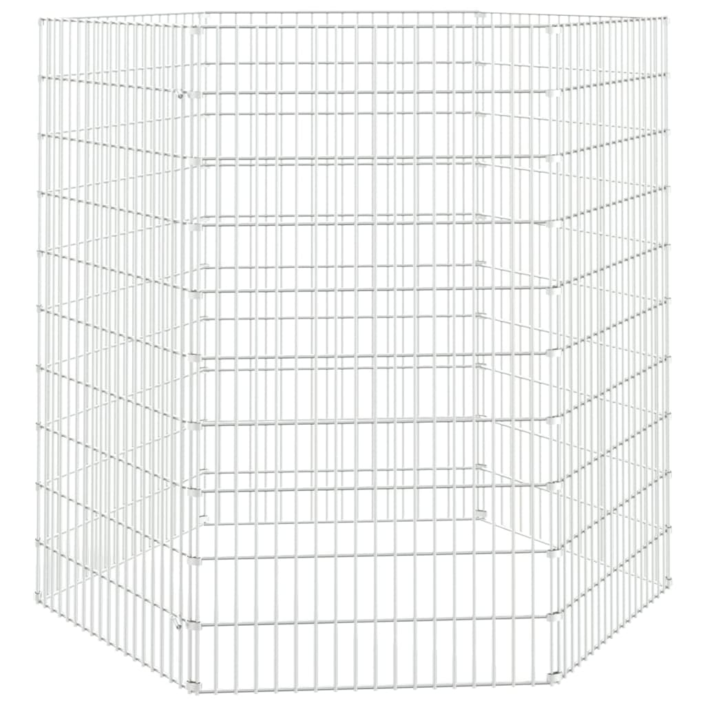 Vidaxl Refugio de animales 6 paneles 54x100 cm de hierro galvanizado