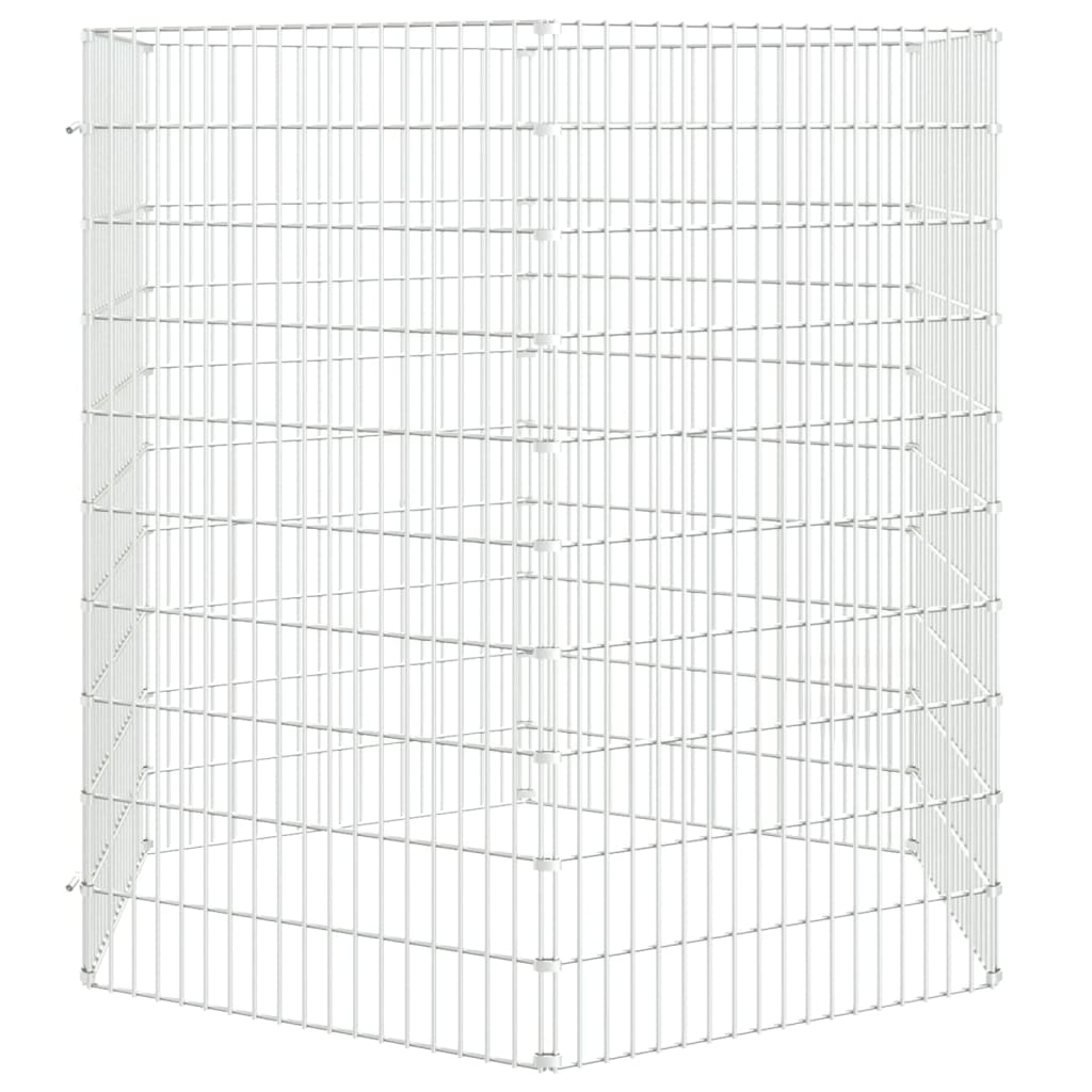 Vidaxl Refugio de animales 6 paneles 54x100 cm de hierro galvanizado