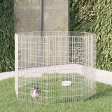 Vidaxl Animal Enclosure 8 pannelli 54x100 cm Galvanizzato