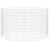 Enceinte animale vidaxl 10 panneaux 54x100 cm fer galvanisé