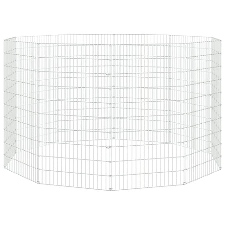 Enceinte animale vidaxl 10 panneaux 54x100 cm fer galvanisé