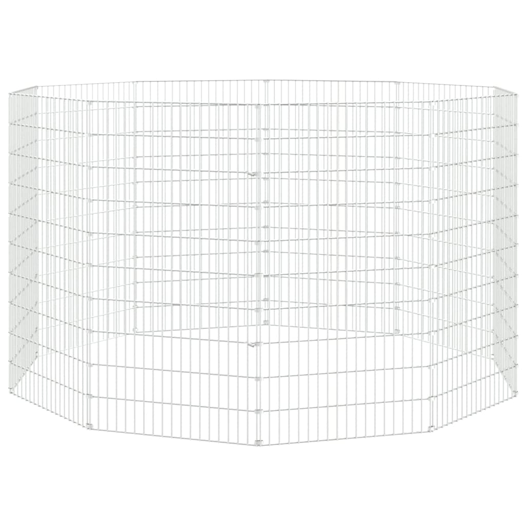 Vidaxl Recinto animal 10 paneles 54x100 cm de hierro galvanizado