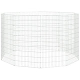 Enceinte animale vidaxl 10 panneaux 54x100 cm fer galvanisé