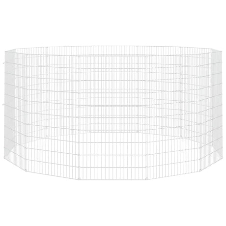 Vidaxxl enclos pour animaux en liberté 12 panneaux 54x100 cm fer galvanisé