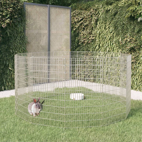 Vidaxxl enclos pour animaux en liberté 12 panneaux 54x100 cm fer galvanisé