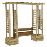 Vidaxl pergola avec canapé et jardinières