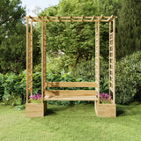 Vidaxl pergola avec canapé et jardinières