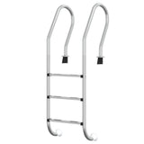 Échelle de piscine Vidaxl 54x38x158 cm 304 en acier inoxydable
