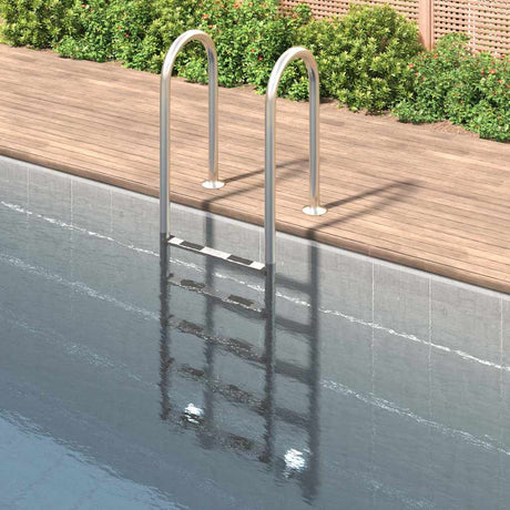 Échelle de piscine Vidaxl 54x38x211 cm 304 Acier inoxydable