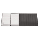 VidaXL Clapier à lapin 201,5x80,5x71 cm Acier galvanisé Anthracite