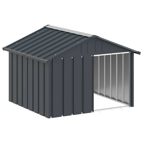 Vidaxl Dog Loft 116.5x103x81.5 cm Couleur d'anthracite en acier galvanisé