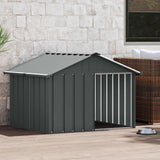 Vidaxl Dog Loft 116.5x103x81.5 cm Couleur d'anthracite en acier galvanisé