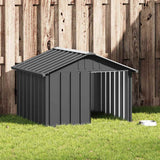 Vidaxl Dog Loft 116.5x103x81.5 cm Couleur d'anthracite en acier galvanisé