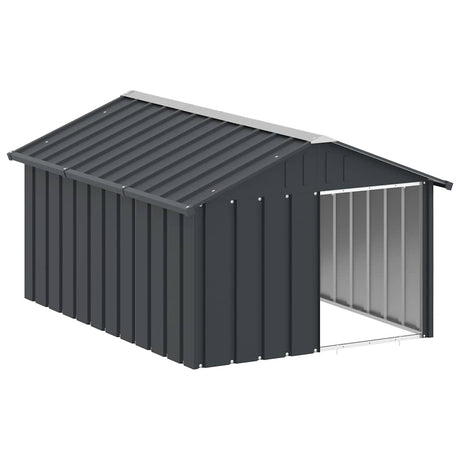 Vidaxl Dog Loft 116.5x153X81.5 cm Couleur d'anthracite en acier galvanisé
