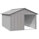 Vidaxl Dog Loft 116.5x153x81,5 cm ocynkowana stalowa szarość