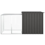 Vidaxl Poulet Coop 200x91x100 cm anthracite en acier galvanisé -colore