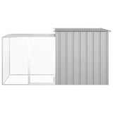 Vidaxl Chicken Coop 200x91x100 cm Gray en acier galvanisé