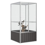 Vidaxl Bird Cage 111x107x211.5 cm Couleur d'anthracite en acier galvanisé