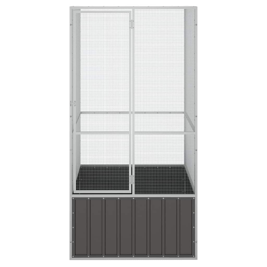 Vidaxl Bird Cage 111x107x211.5 cm Couleur d'anthracite en acier galvanisé