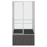 Vidaxl Bird Cage 111x107x211.5 cm Couleur d'anthracite en acier galvanisé