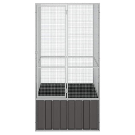 Vidaxl Bird Cage 111x107x211.5 cm Couleur d'anthracite en acier galvanisé