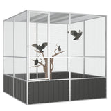 Vidaxl Bird Cage 213.5x217.5x211.5 cm galvanisert stål Antracitt