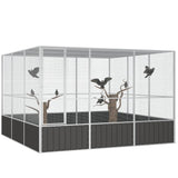 Vidaxl Bird Cage 302.5x324.5x211.5 cm galvanisert stål Antracitt