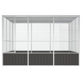 Vidaxl Bird Cage 302.5x324.5x211.5 cm galvanisert stål Antracitt