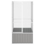 Vidaxl Bird Cage 111x107x211,5 cm Gray en acier galvanisé