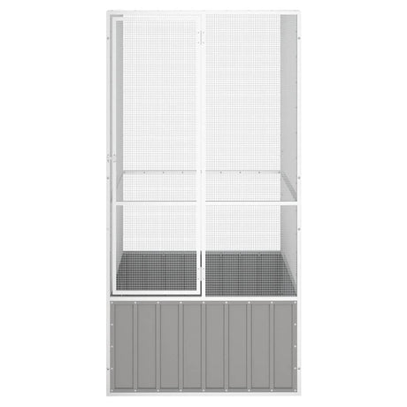 Vidaxl Bird Cage 111x107x211,5 cm Gray en acier galvanisé