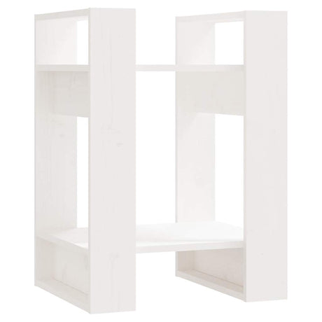Vidaxl boekenkast kamerscherm 41x35x57 cm massief grenenhout wit