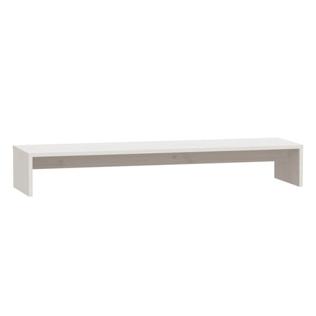 Vidaxl monitorstandaard 100x27x15 cm massief grenenhout wit