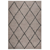 Tapis vidaxl tas haut hirsute 160x230 cm couleur beige et anthracite