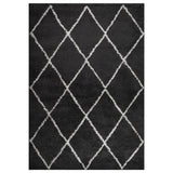 Vidaxl rug Shuggy Héich Pile 160x230 cm Crème Anthracit Faarf