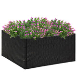 VIDAXL -Planungsbox 80x80x40 cm Poly Rattan Schwarz