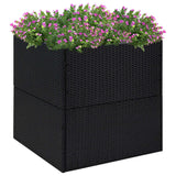 VIDAXL -Planungsbox 80x80x80 cm Poly Rattan Schwarz