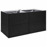 Boîte de planification Vidaxl 157x80x80 cm Poly Rattan Black