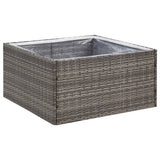 Boîte de planification Vidaxl 80x80x40 cm Poly Rattan Grey