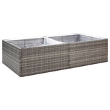 Boîte de planification Vidaxl 157x80x40 cm Gray Poly Rattan