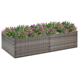 Boîte de planification Vidaxl 157x80x40 cm Gray Poly Rattan
