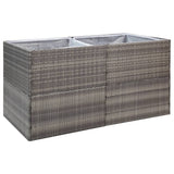 Boîte de planification Vidaxl 157x80x80 cm Poly Rattan Grey