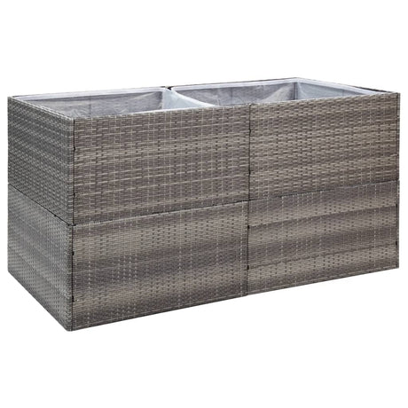 Boîte de planification Vidaxl 157x80x80 cm Poly Rattan Grey