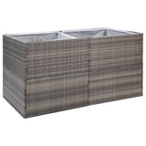 VIDAXL -Planungsbox 157x80x80 cm Poly Rattan Grau