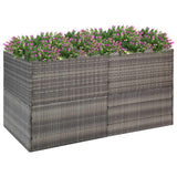 Boîte de planification Vidaxl 157x80x80 cm Poly Rattan Grey
