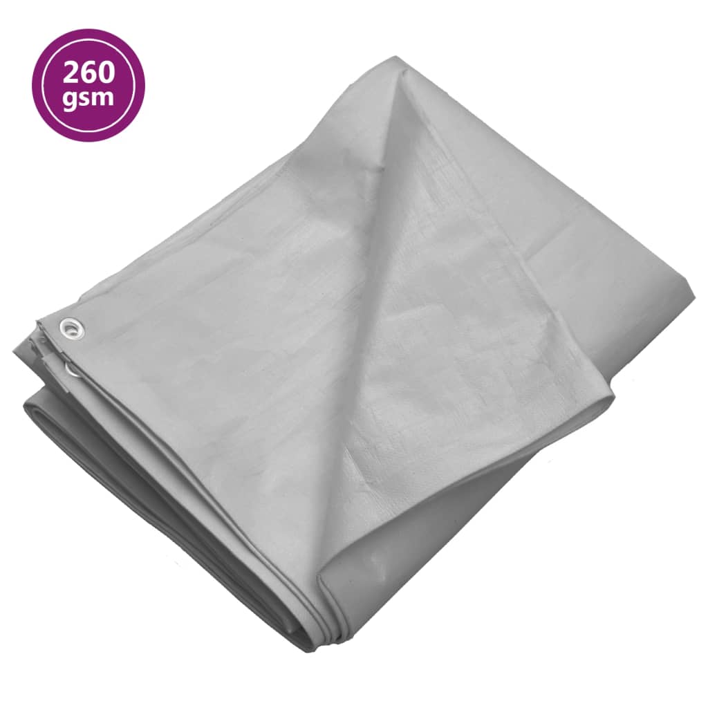 Vidaxl -enhed sejl 260 g m² 2x3 m HDPE Gray